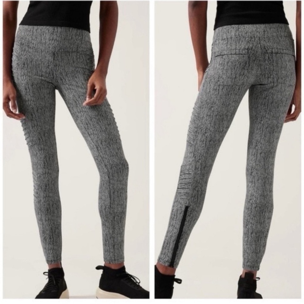 Athleta Delancey Textured Moto Tight